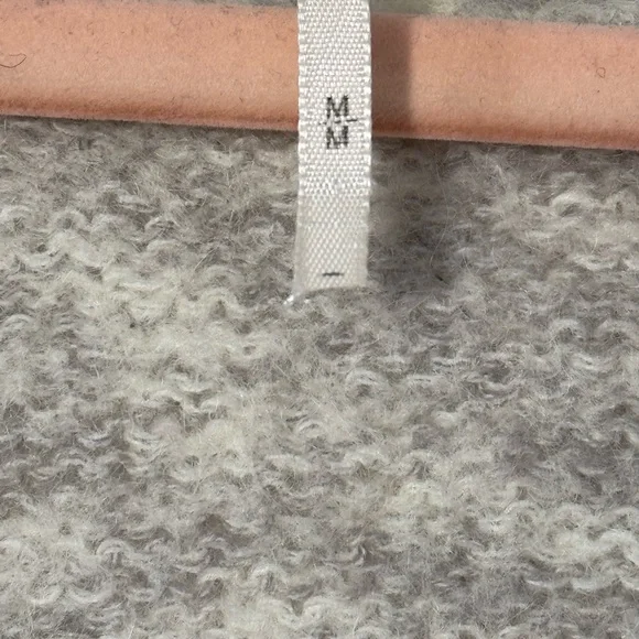 Free People Oversized Cozy Alpaca/Mohair Knit Bell-Sleeve V Neck Top Sweater M - Picture 7 of 13